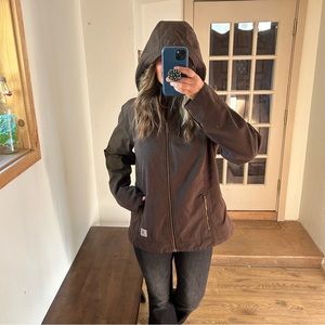 Carhartt Womens Fleece Lined Full Zip Hooded Jacket (XL)